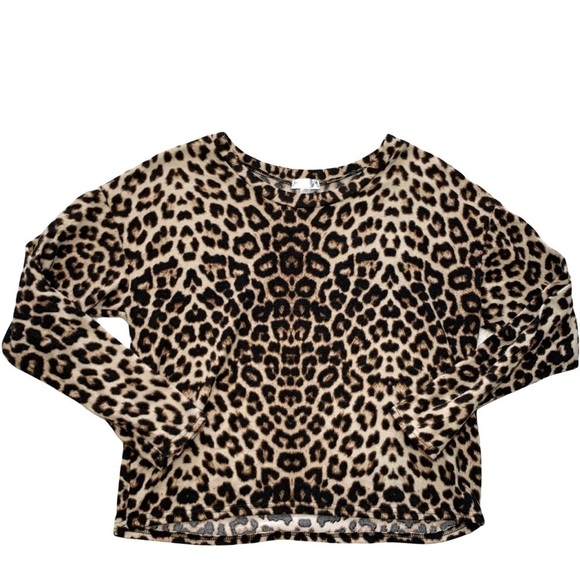 Orange Kiss Pullover Leopard Cheetah Long Sleeve Cozy Sweater Size Medium - Picture 9 of 14